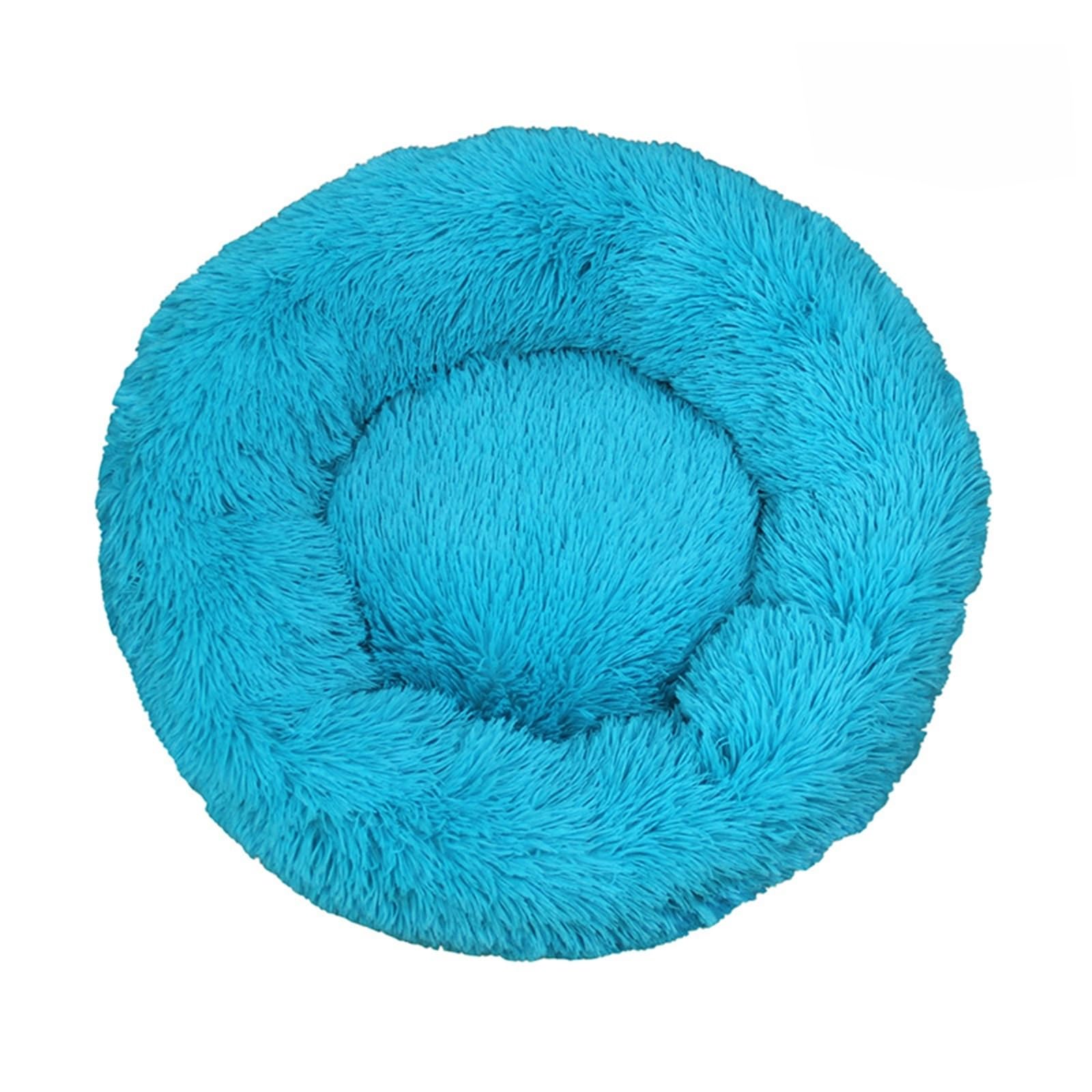 Panier chat et chien portable Hixingo lit de salon douillet et tapis de voyage bleu 90cm