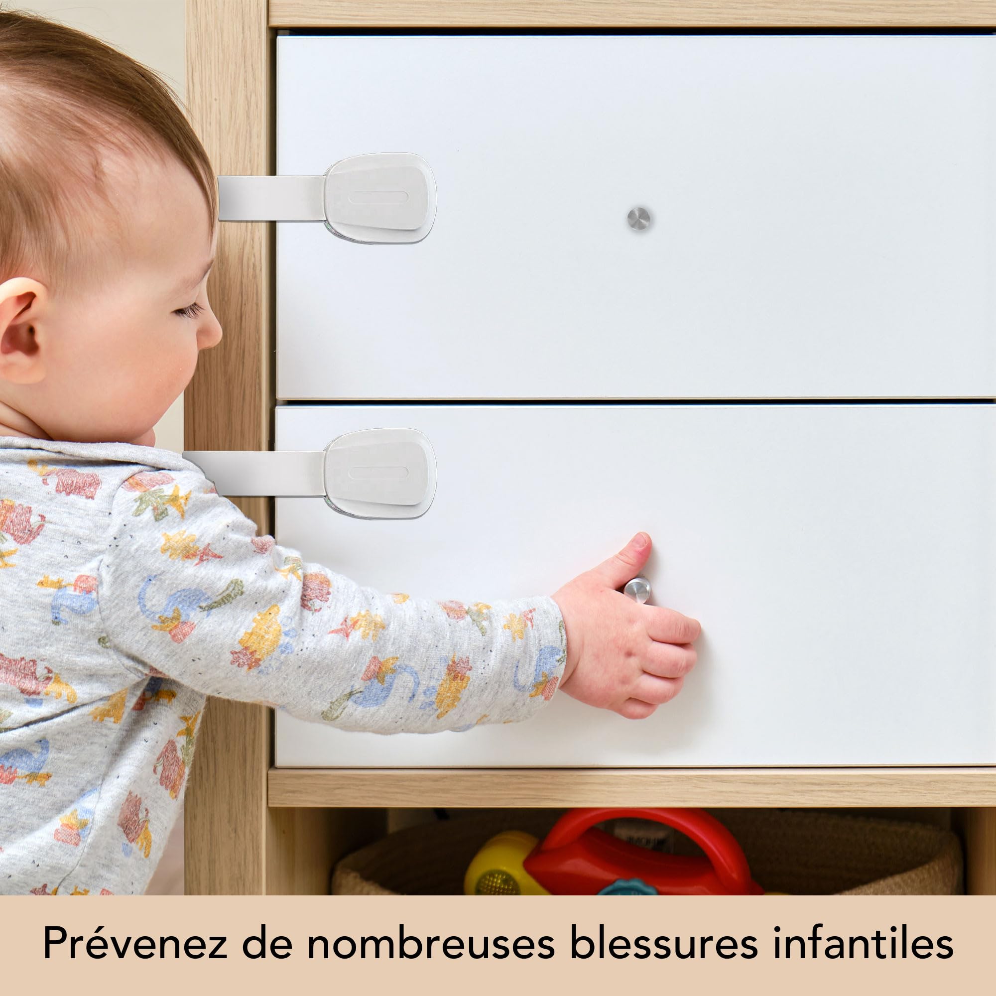 4 Serrures Sécurité Enfant Moonybaby - Protection Armoire Tiroir Sans Résidu