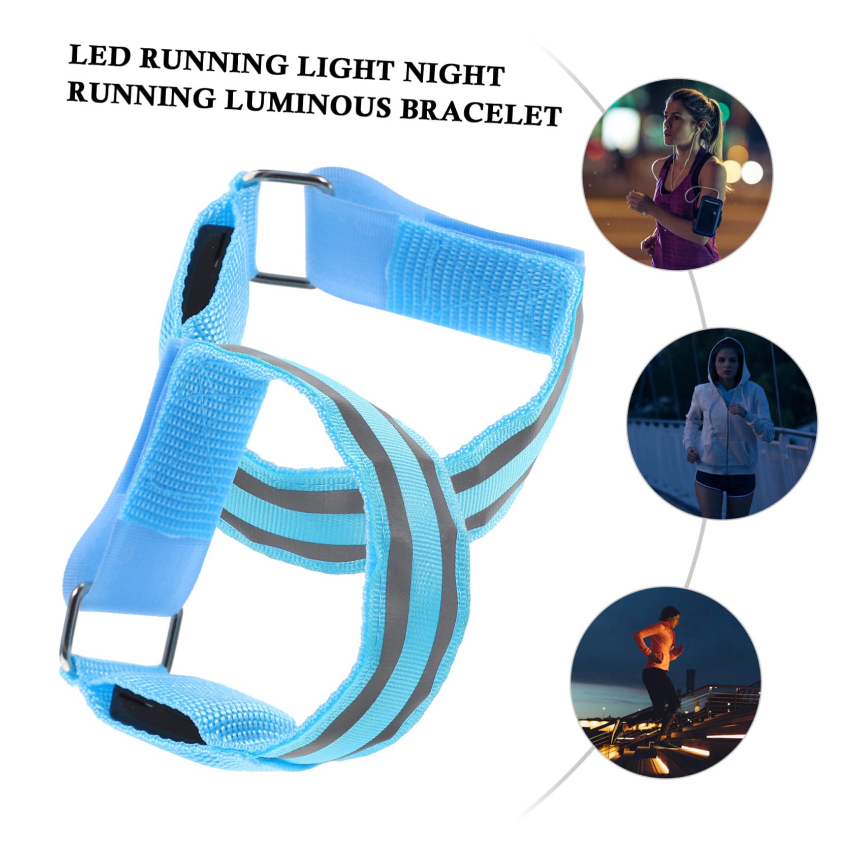 Sosoport LED-Lauflichter Armband mit leuchtendem LED- Nachtsicherheitsarmband led armbänder warnleuchte led uhrenarmbänder leuchtende Armbänder Armbänder blinkende Armbänder rot