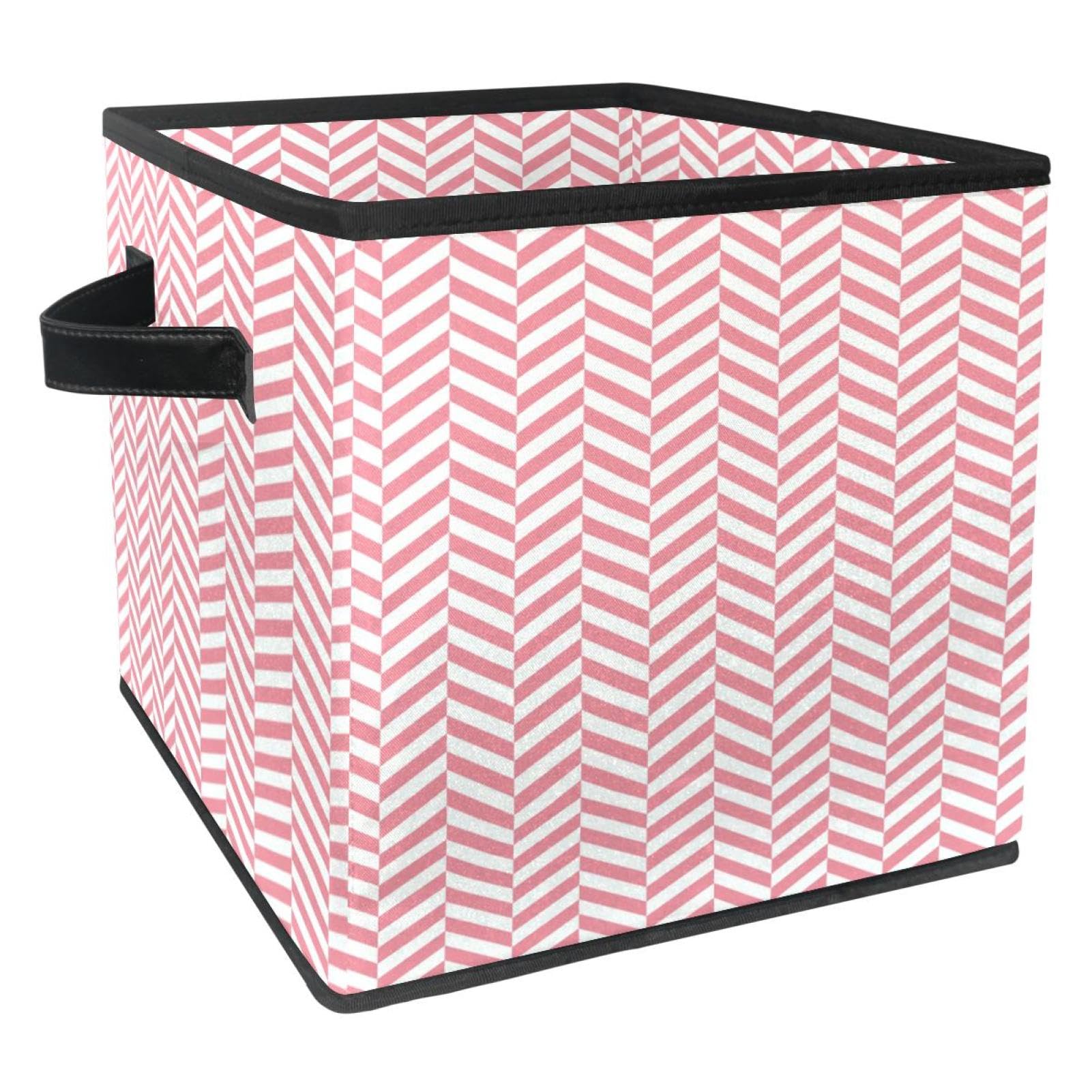 Boîte de rangement cube rose : la solution idéale contre le désordre des jouets et livres