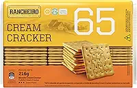 Biscoito Cream Cracker 65 Rancheiro 216g – Crocante, 65% Menos Gordura e Vegano