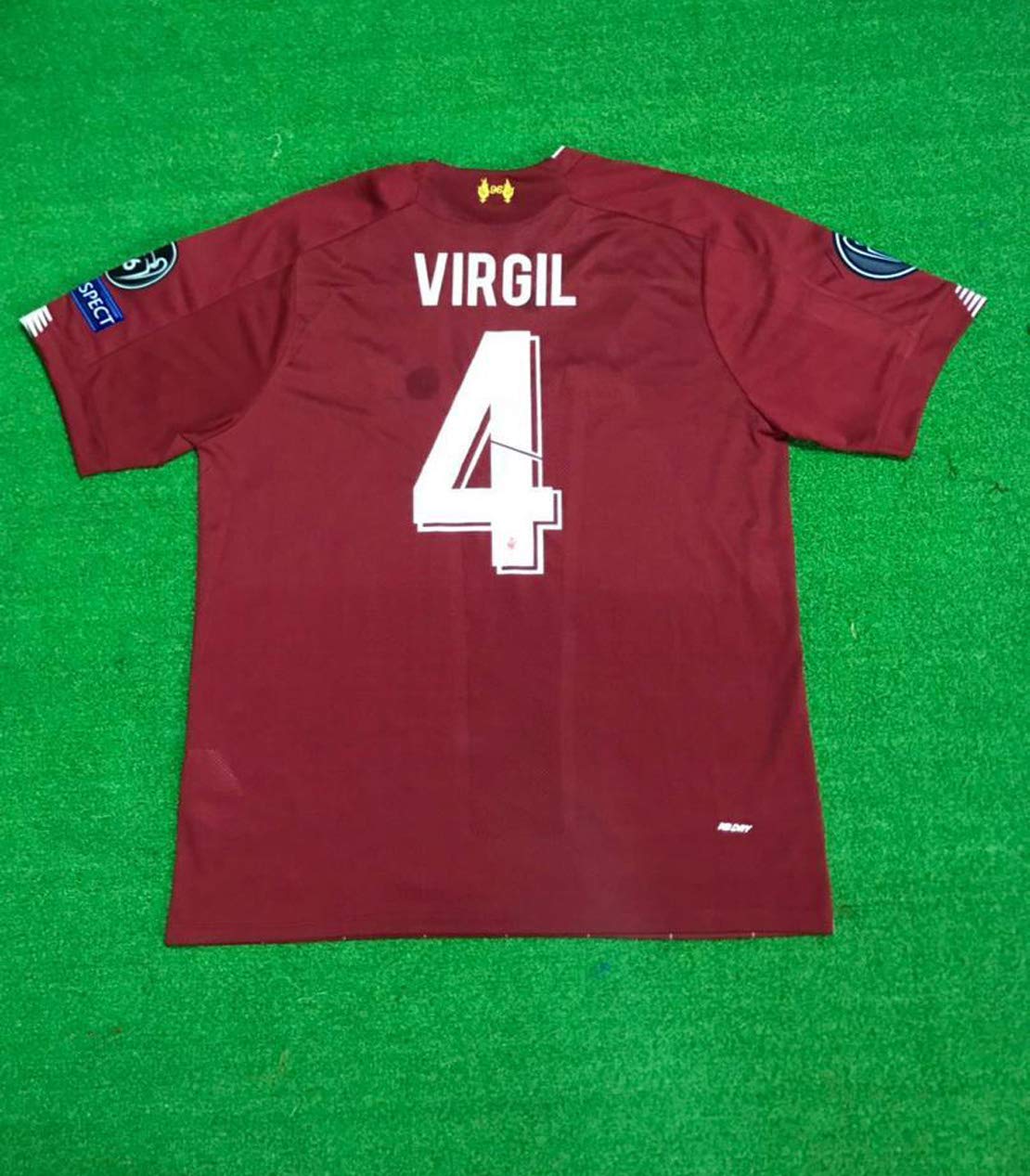 Liverpool Virgil 4 Printed 19 20 Season Home Football Jersey with
