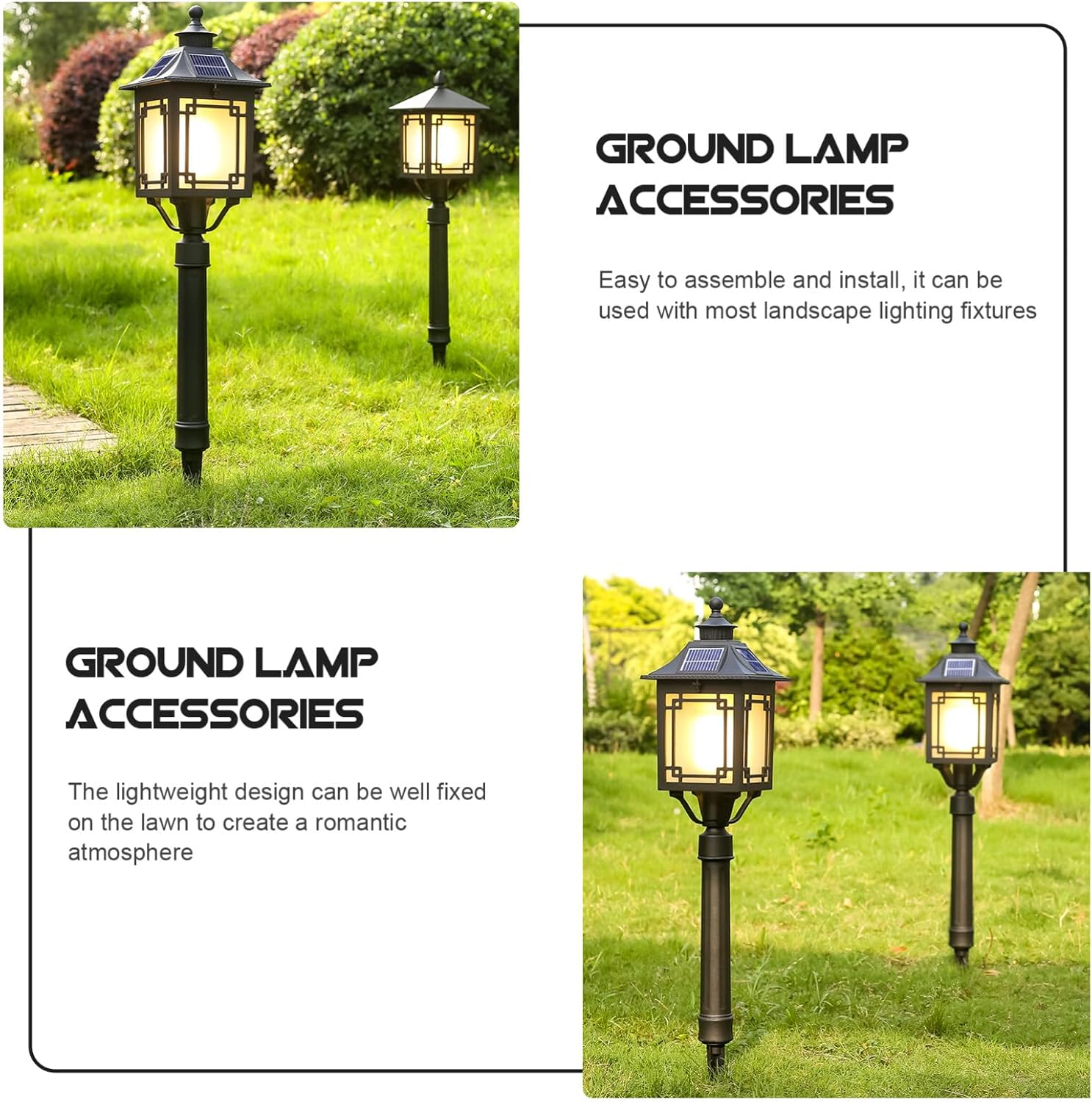 Kisangel Garden Lamp Stakes Replacement Ground Stakes for Solar Light Candy Cane Stakes 10-Pack Plastic Outdoor Lawn Pathway Lighting Accessories 4.33X0.47X0.1 Inches - Image 5