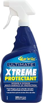 STAR BRITE Ultimate Xtreme Protectant - Superior UV Protection for Fiberglass, Vinyl, Plastic, Rubber, and Leather - Non-Greasy, Anti-Static Finish - 32 OZ 098832