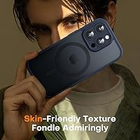 Vista 131 de TOCOL Funda magnética 3 en 1 para iPhone 15 Pro, mejorada [protección completa de cámara] con 2 protectores de pantalla, compatible con MagSafe, Gris