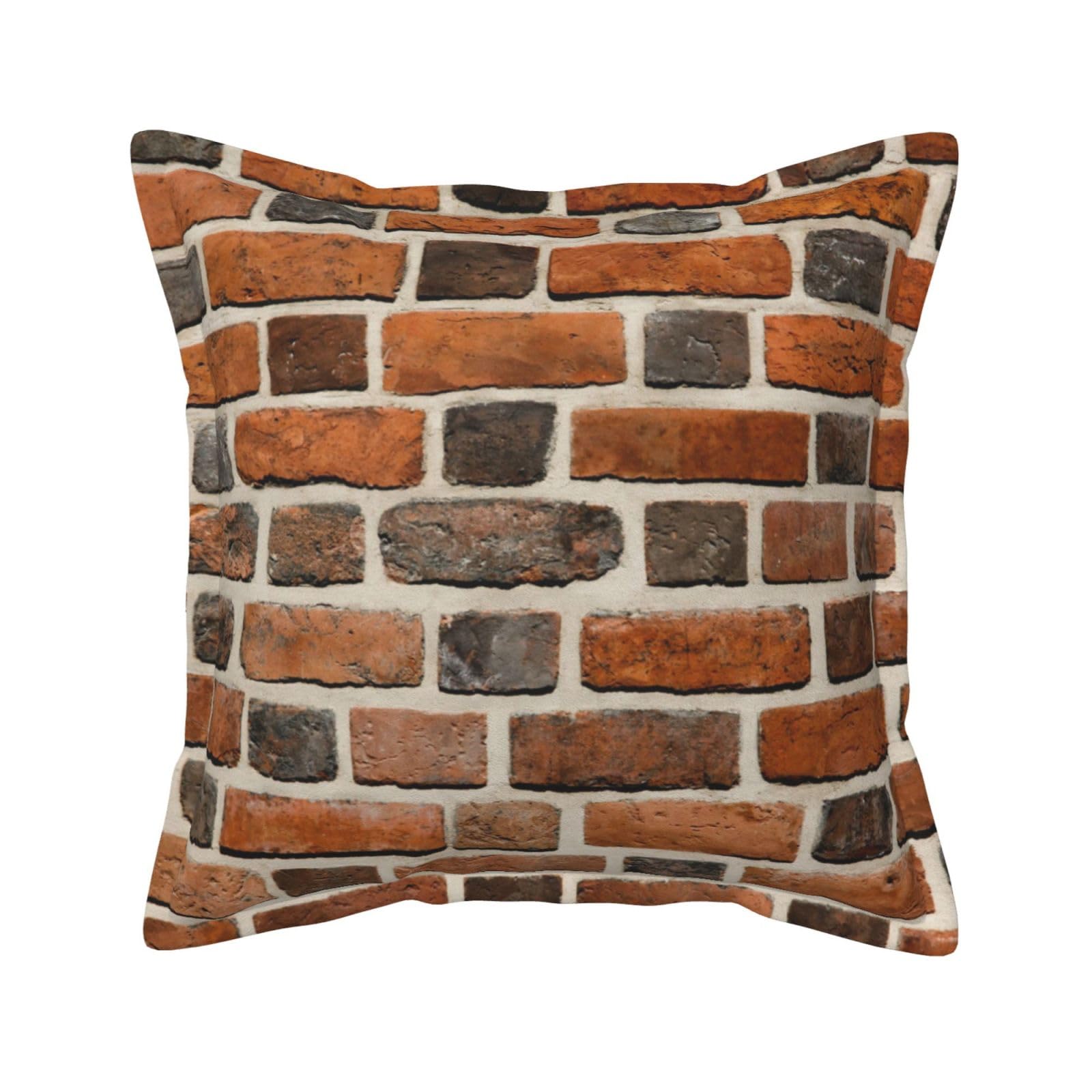 Housses de coussin brique rouge 45,7x45,7 extérieur canapé lit motif mural industriel