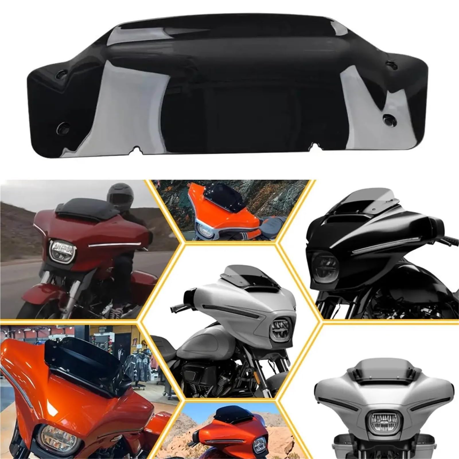 Amazon | アデフレクター風防 7インチ オートバイ用 ウィンド