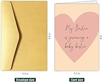 Vista 2 de Chenive Tarjeta de Mejor Amiga Embarazada, Tarjeta de Felicitaciones de Embarazo, Regalo de Mejor Amiga Embarazada, Tarjeta de Baby Shower