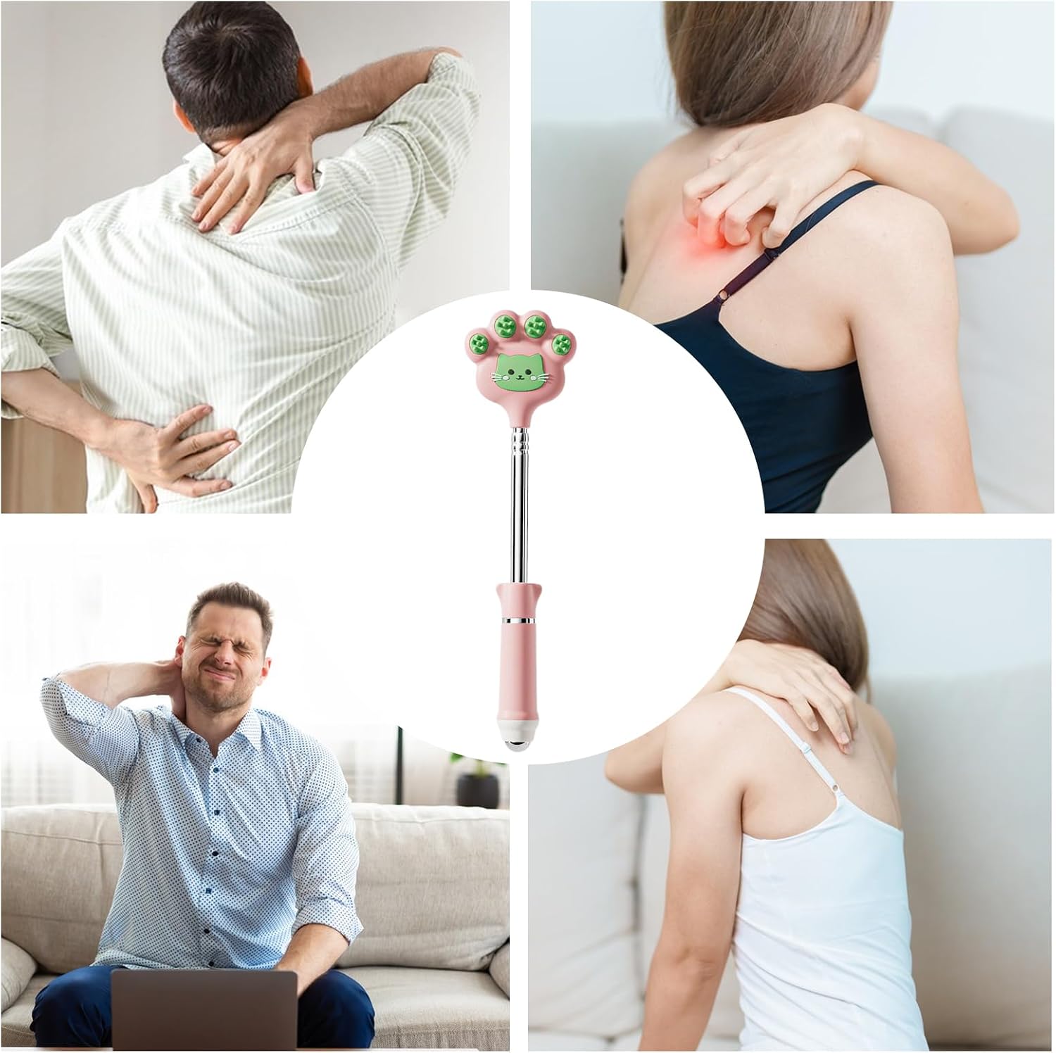Back Scratcher - Extendable Stainless Steel Scratching Tool, Telescopic Back Scratcher, Sturdy Easy Use Design, Top Comfort Gadget, Thanksgiving Birthday Christmas Holiday Gift 23.23inches