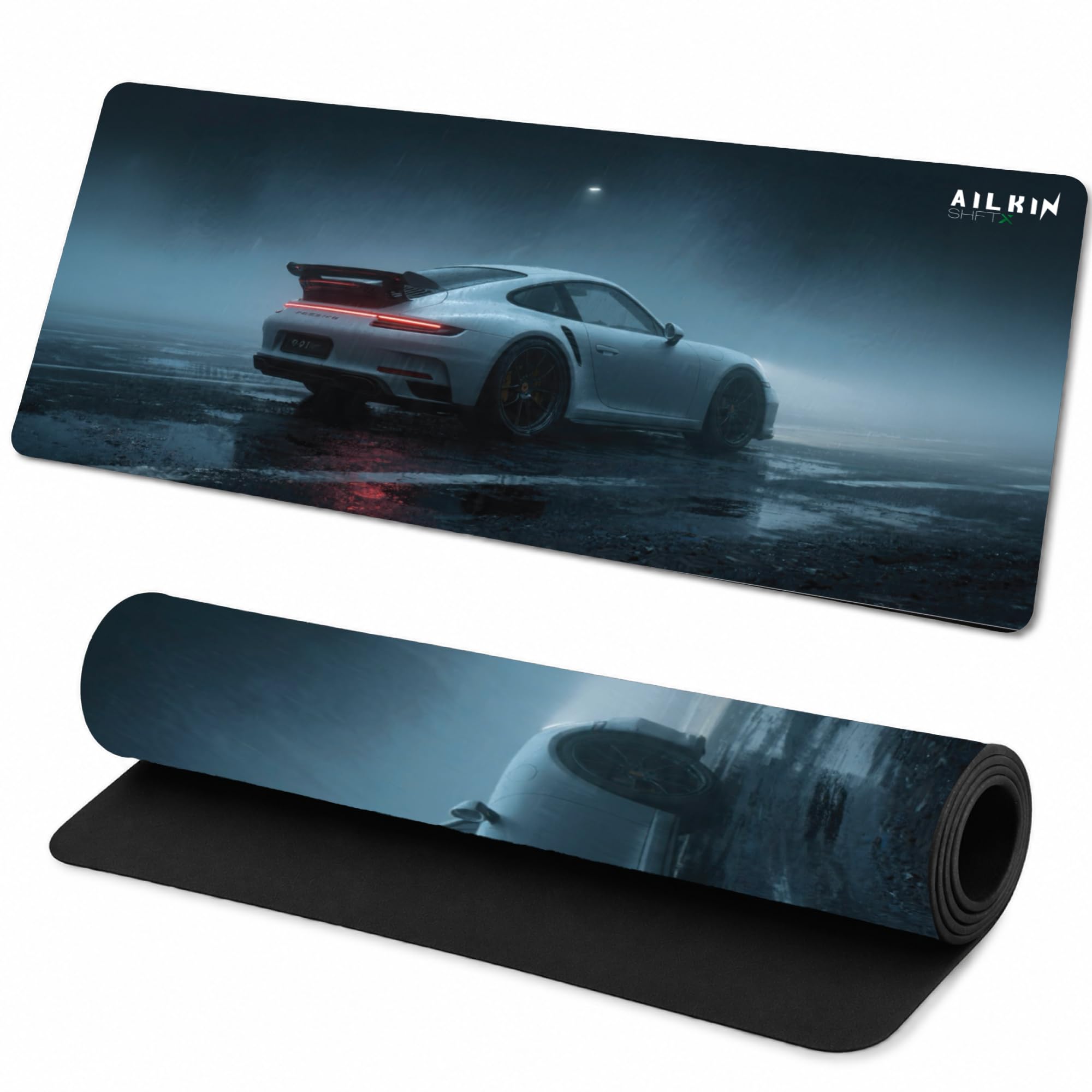 AILKIN Large Gaming Mouse Pad for pc & Laptop, Extended Desk Mat [58x27cm] with Sports Car Design, Non-Slip Mouse Pad fo