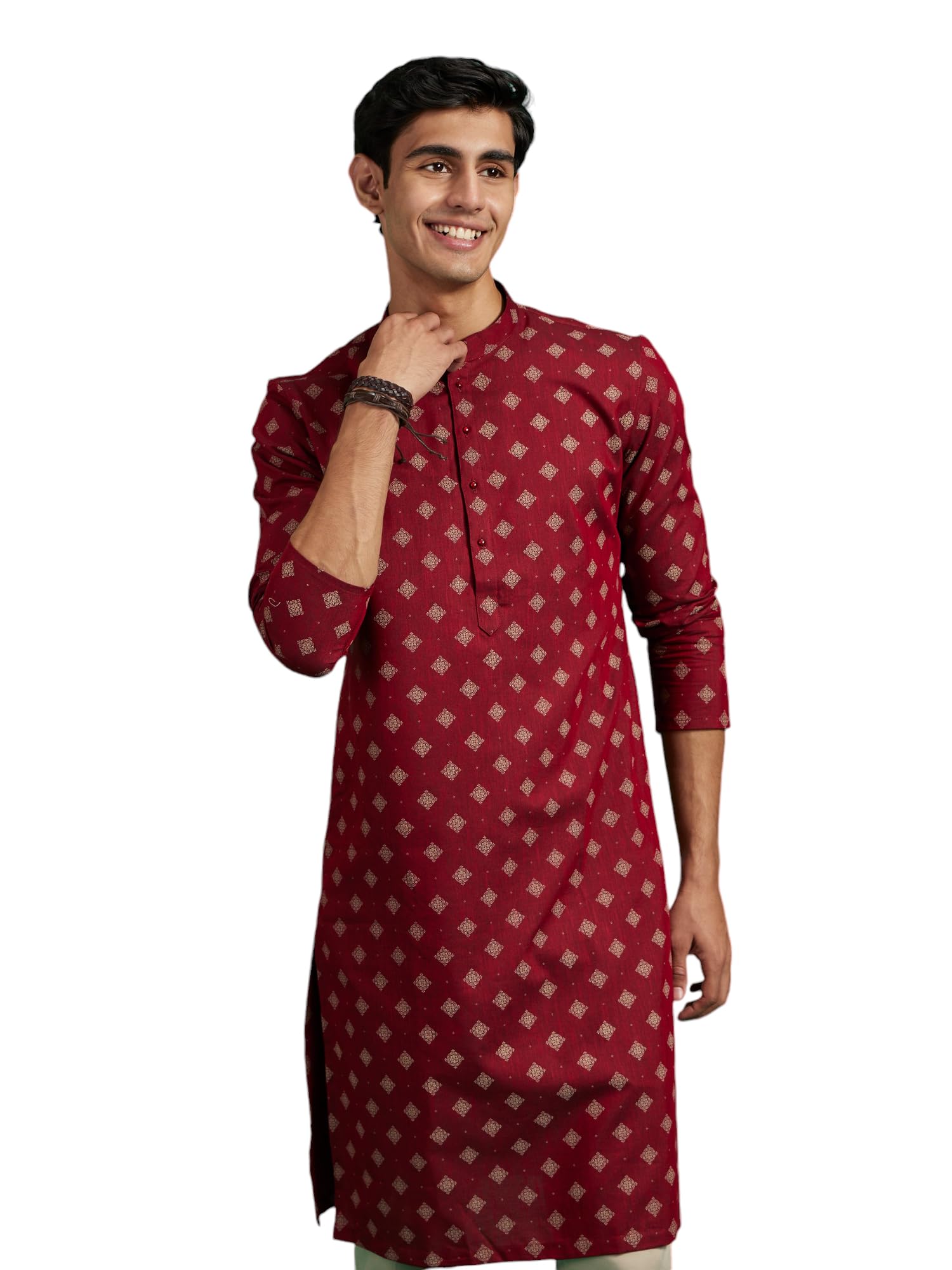 Men's Cotton Blend Printed Kurta (1pc)