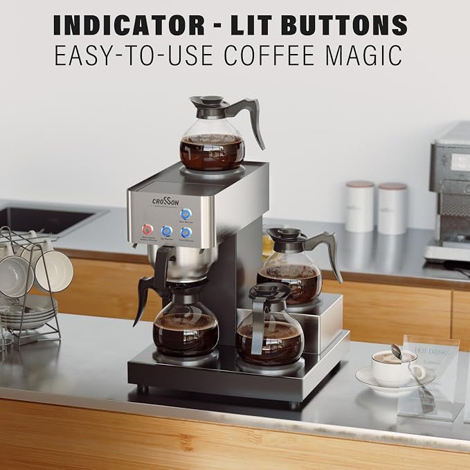 Cafetera de Goteo 12 Tazas con 4 Calentadores y Jarra de Vidrio miniatura 5