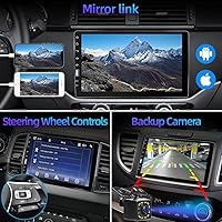Vista 3 de [Actualización] Radio estéreo de pantalla táctil para automóvil de 9 pulgadas con Apple Carplay con cable, Bluetooth, Android Auto, MirrorLink