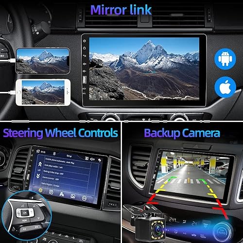 Miniatura 4 de [Actualización] Radio estéreo de pantalla táctil para automóvil de 9 pulgadas con Apple Carplay, Bluetooth, Android Auto, MirrorLink, podofo Car