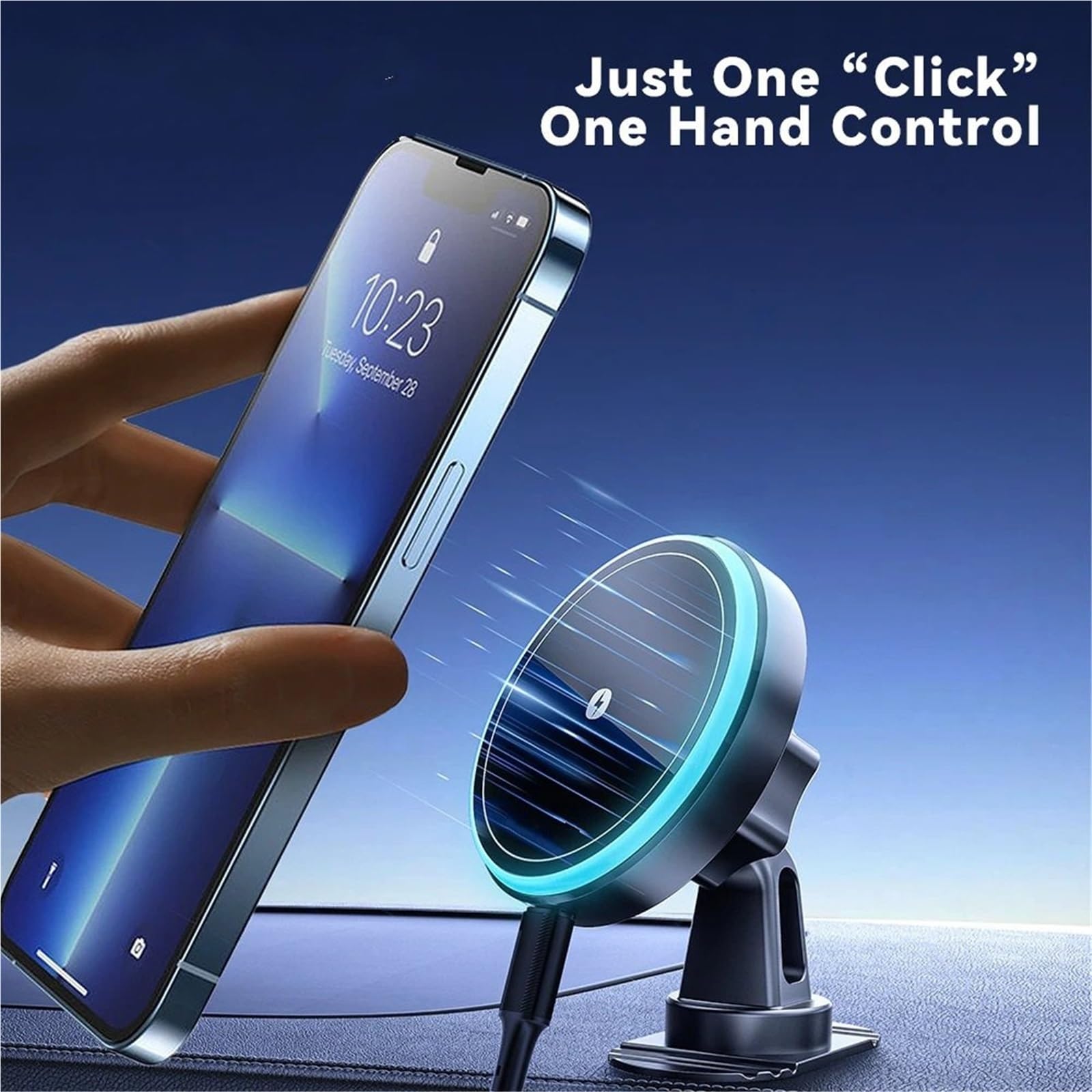 Magnetyczny uchwyt samochodowy na telefon 15 W bezprzewodowa ładowarka do iPhone'a 15 14 13 Pro Max Uchwyt samochodowy do ładowarki(Combination Model)