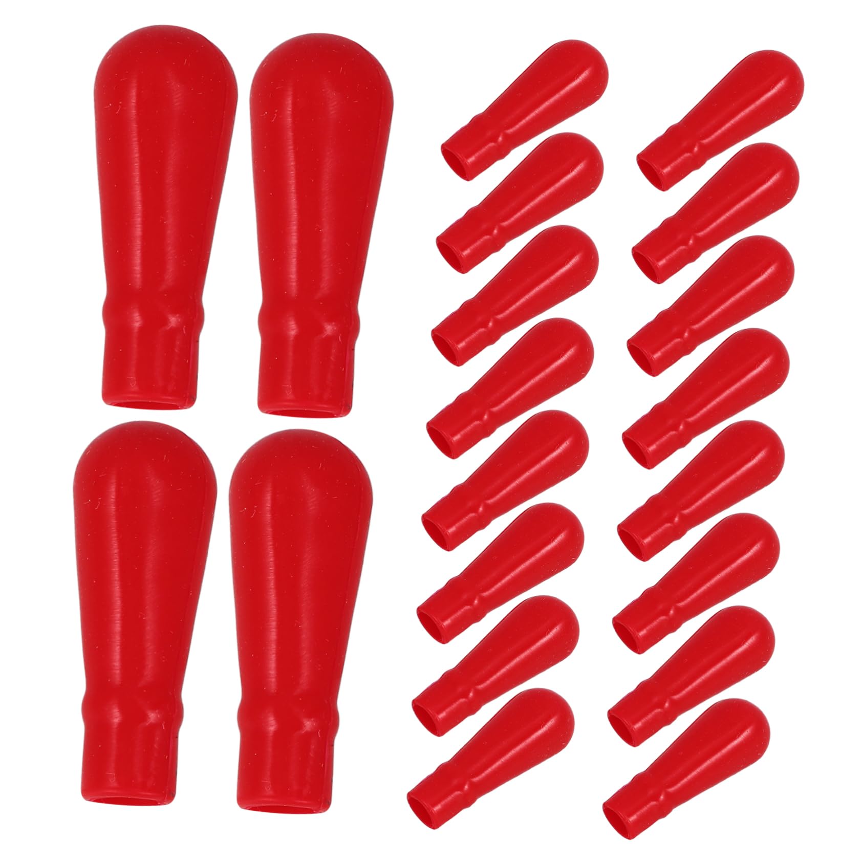 SOLUSTRE 50pcs Leakproof Silicone Pipette Caps for Chemistry Lab Eyedropper Head Replacement Easy Install Clean Red