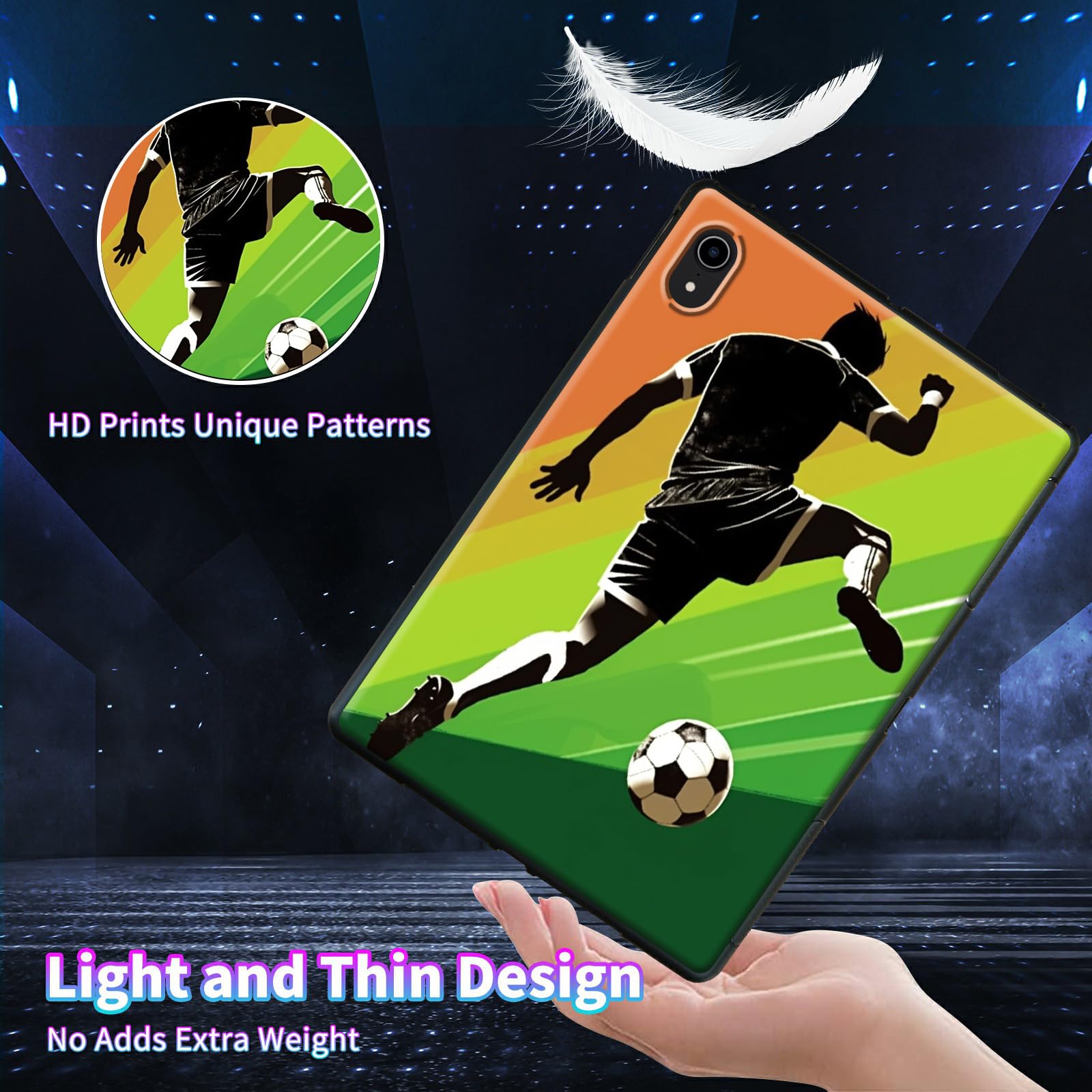 Amazon.com: for iPad 10th Generation Case with Football Pattern
