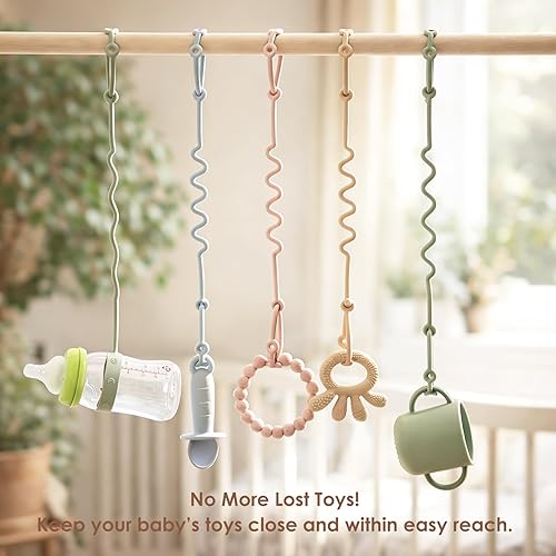 Miniatura 2 de Andy Bear Correas de juguete para bebé, paquete de 6 unidades, mantiene seguros los juguetes de tu bebé y las tazas para beber con correas de