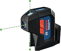 Bosch GPL100-30G Green-Beam 3-Point Self-Leveling Laser Level - Plumb, Align & Level Tool with VisiMax & Multipurpose Mount