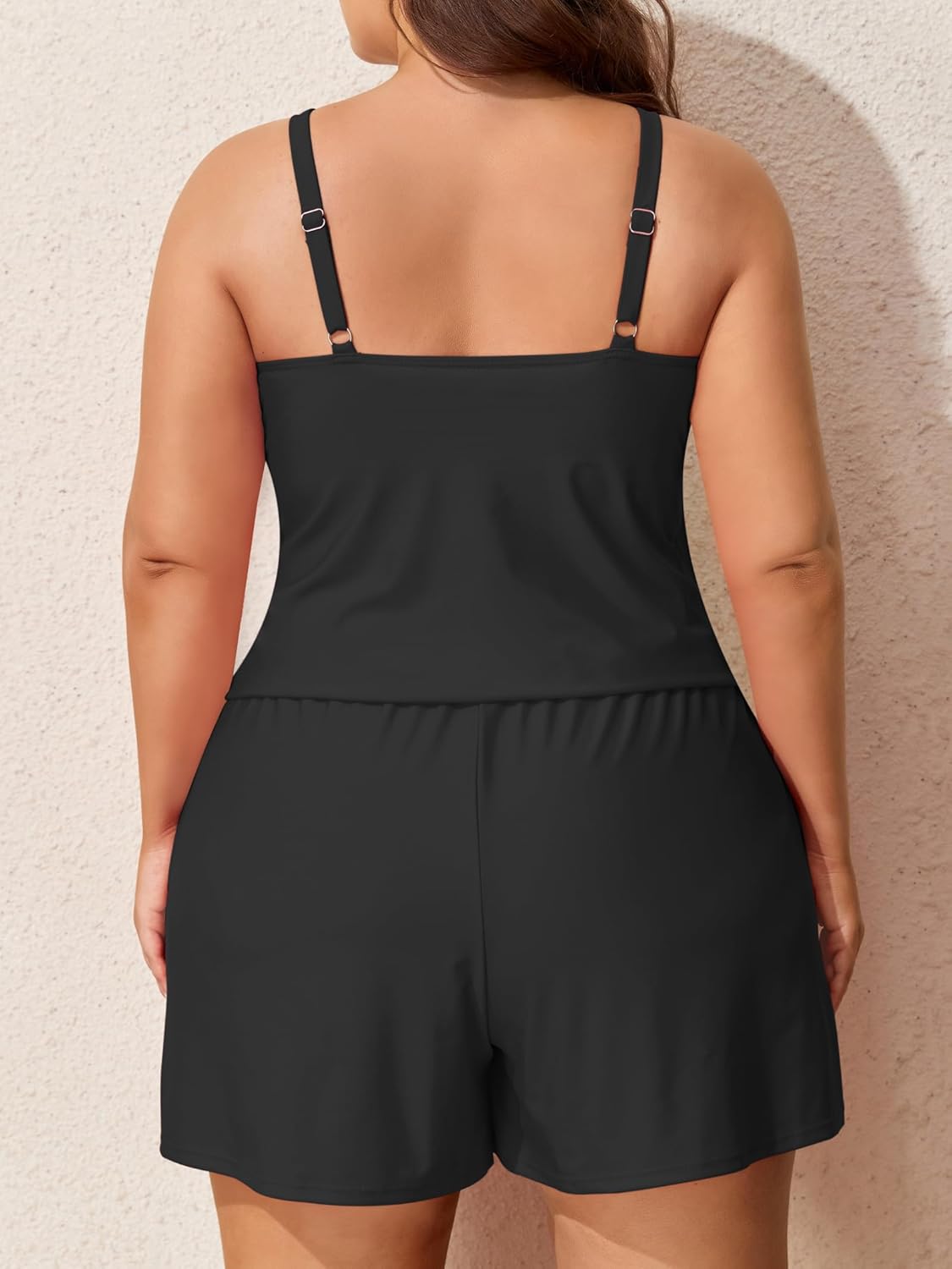 Smismivo Plus Size Swim Romper Women Modest One Piece Swimsuit Full Coverage Boyleg with Pockets 2025 Bathing Suit Swimwear - Image 2