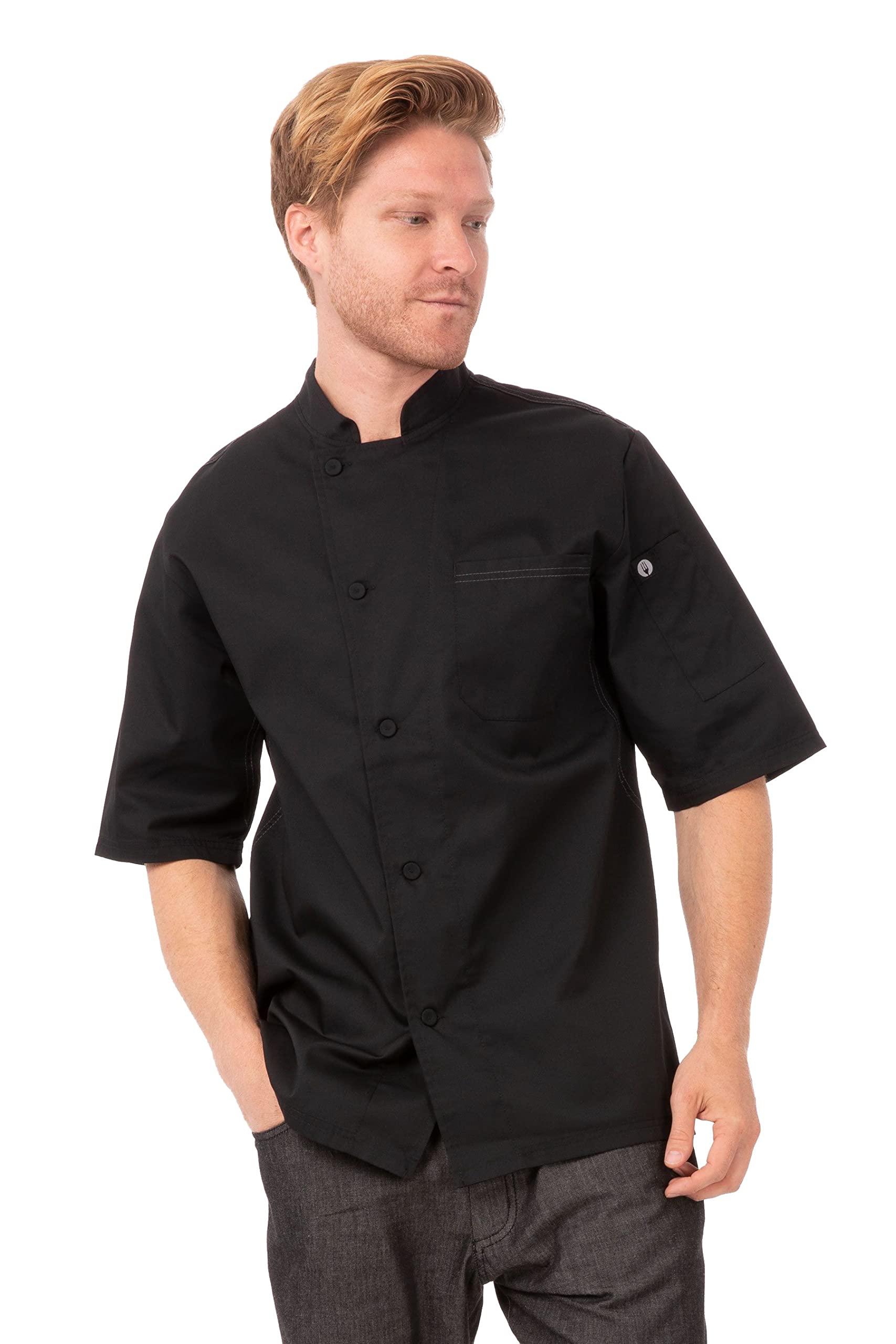 Chef Works Men's Valais Short Sleeve Chef Coat (VSSS)-picture-16