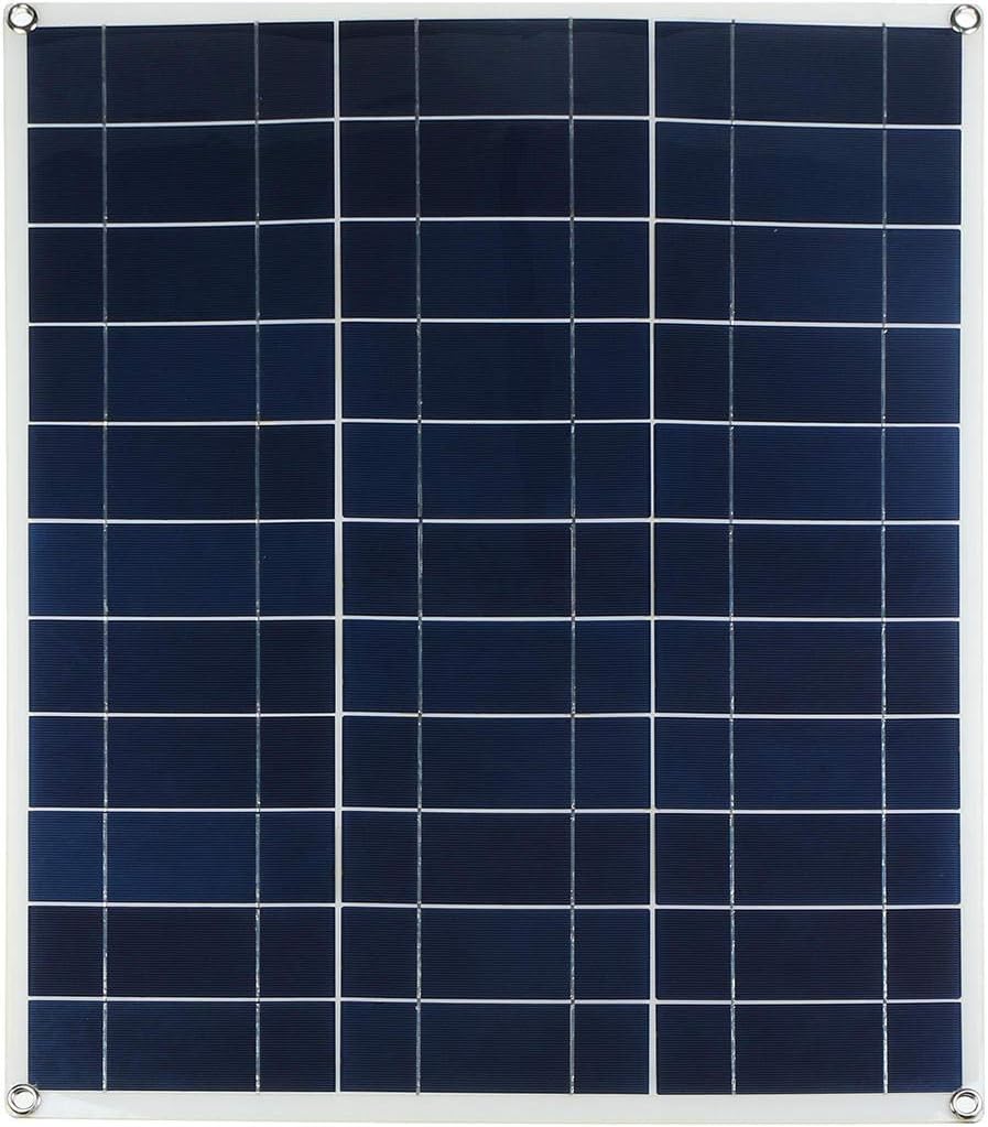 便利 充電ケーブル 18vdc 60x50cmと多結晶柔軟なライトソーラーパネル ワニ口クリップ50w オンライン限定商品 ワニ口クリップ50w