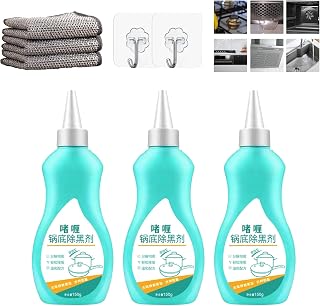 Magic Gel Cleaner for Pots and Pans, Black Pot Bottom Cleaning Gel, Professional Gel Cleaner for Pot Bottom, Cleaner for Bottom of Pots and Pans,Stainless Steel Cleaner (3Pcs)