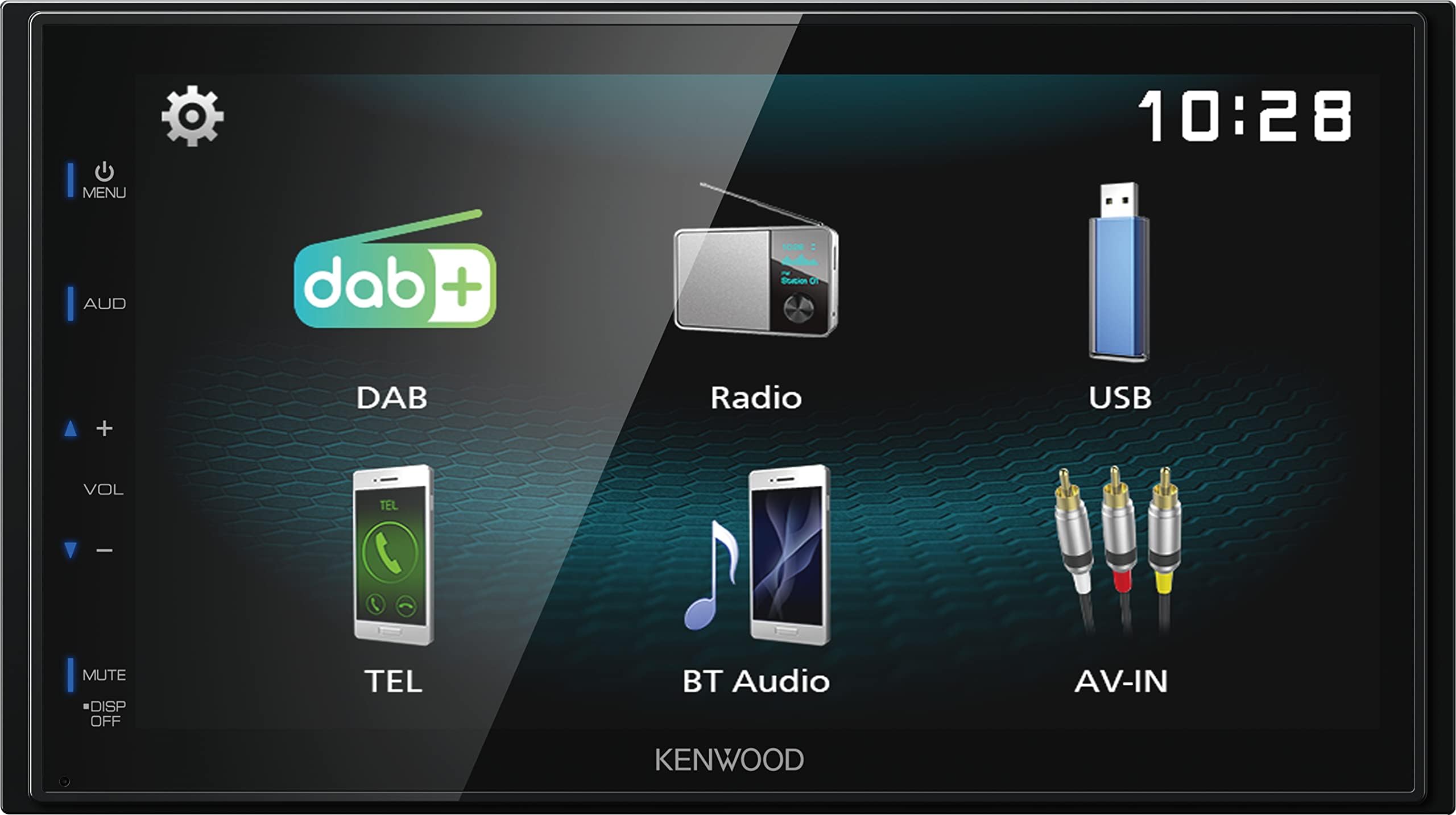 Kenwood DMX125DAB 17,3 cm WVGA Digital Media Receiver mit DAB+