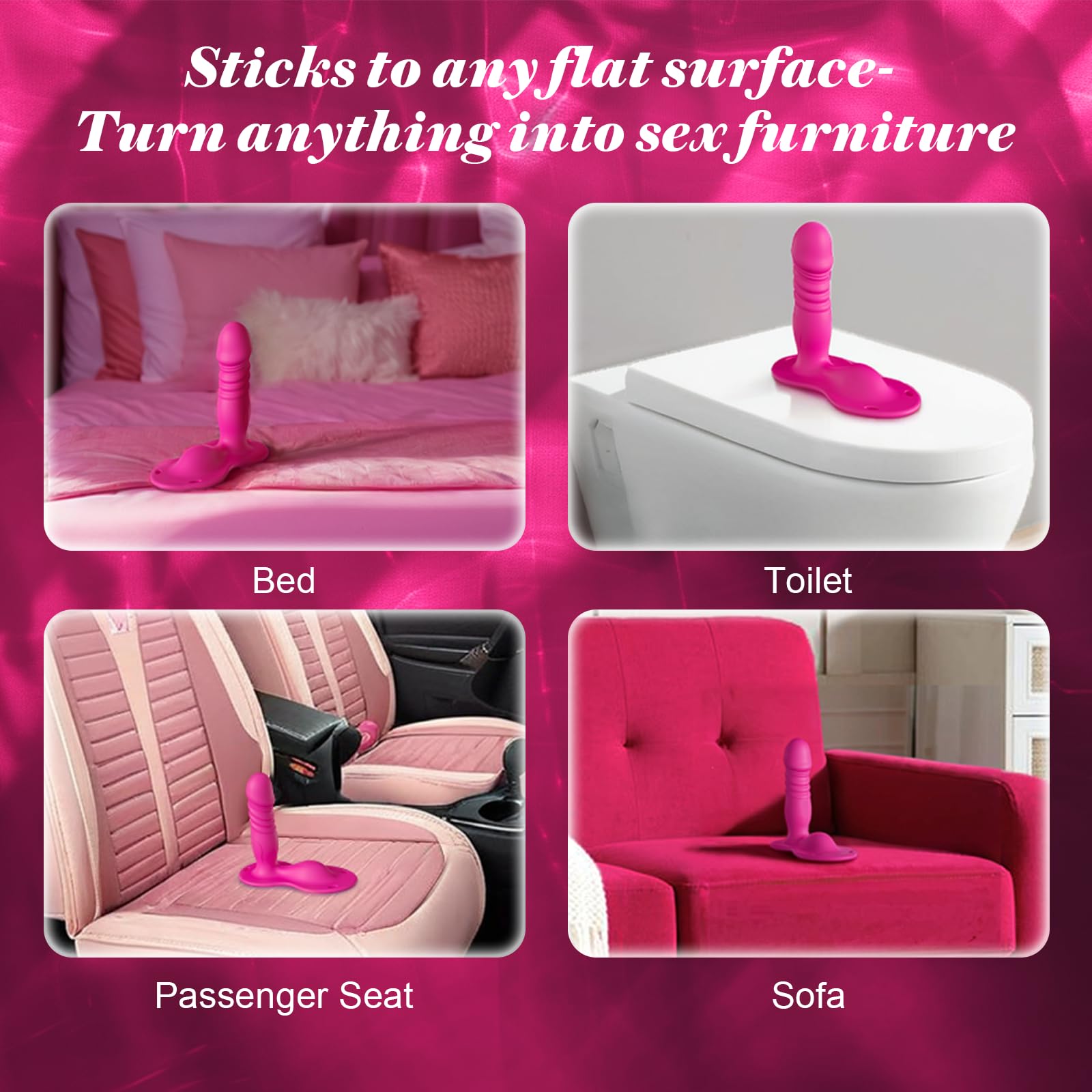 Riding Grinding Thrusting Dildo with Vibrating Clitoris Vibrator, Strap On Wearable Dildo Sex Machine, Women Couples Adult Sex Toys Games, App Remote Control G Spot Anal Dildo, Kinky Female Sex Toy