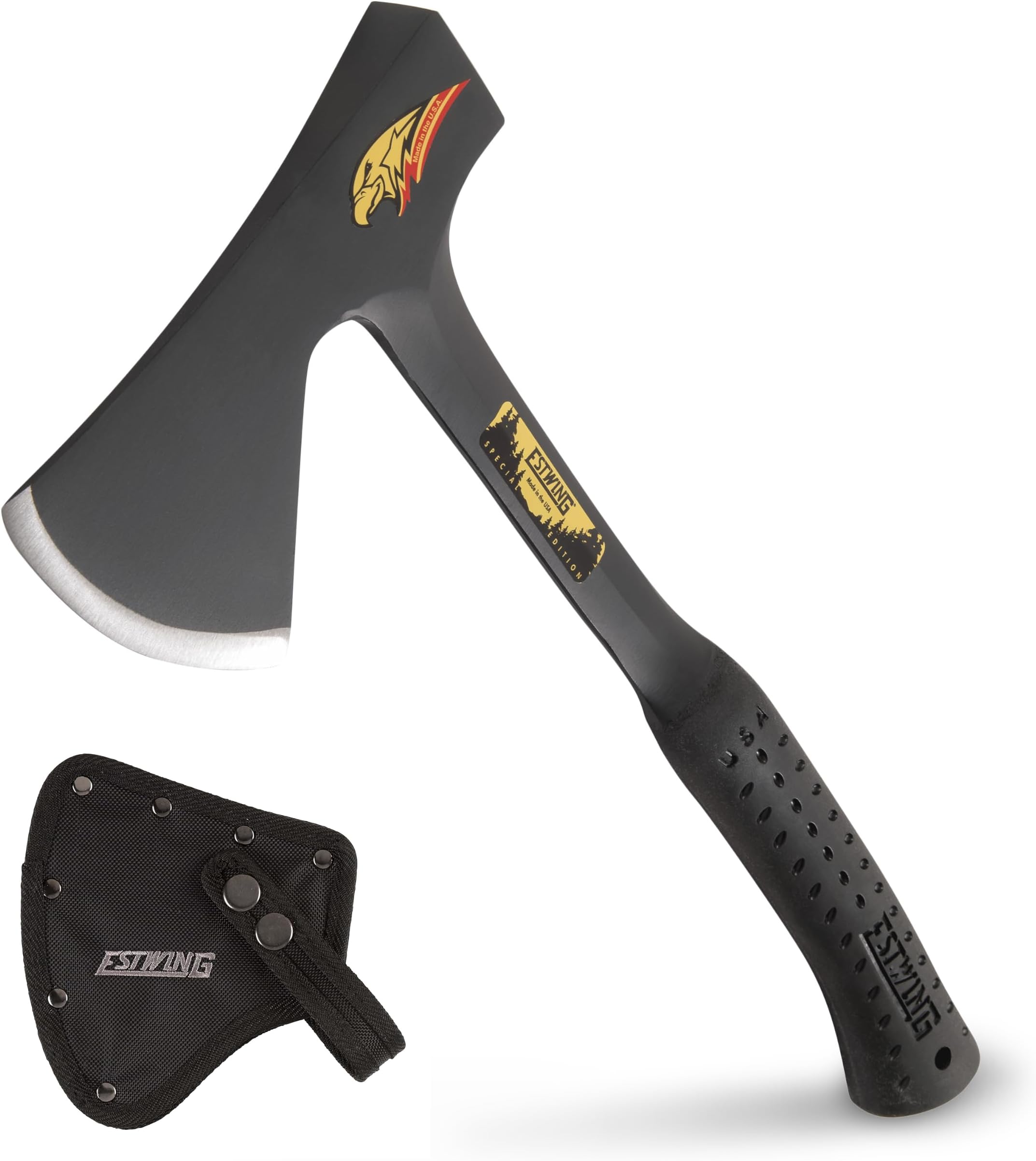 ESTWING Camper's Axe, 26" Black Long Handled Outdoorsmen Axe, E45ASE