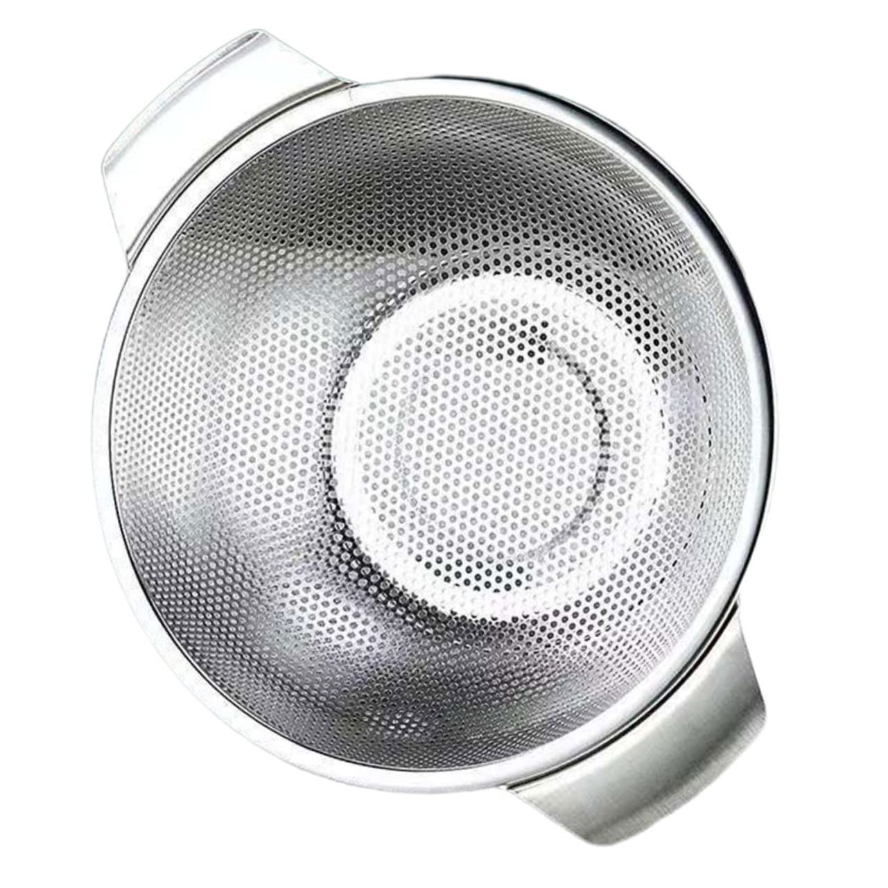 Escurridor de Cocina Redondo de Acero Inoxidable, Cesta