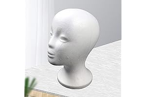 Display Model Hat Wig Styrofoam Mannequin Head with Stand