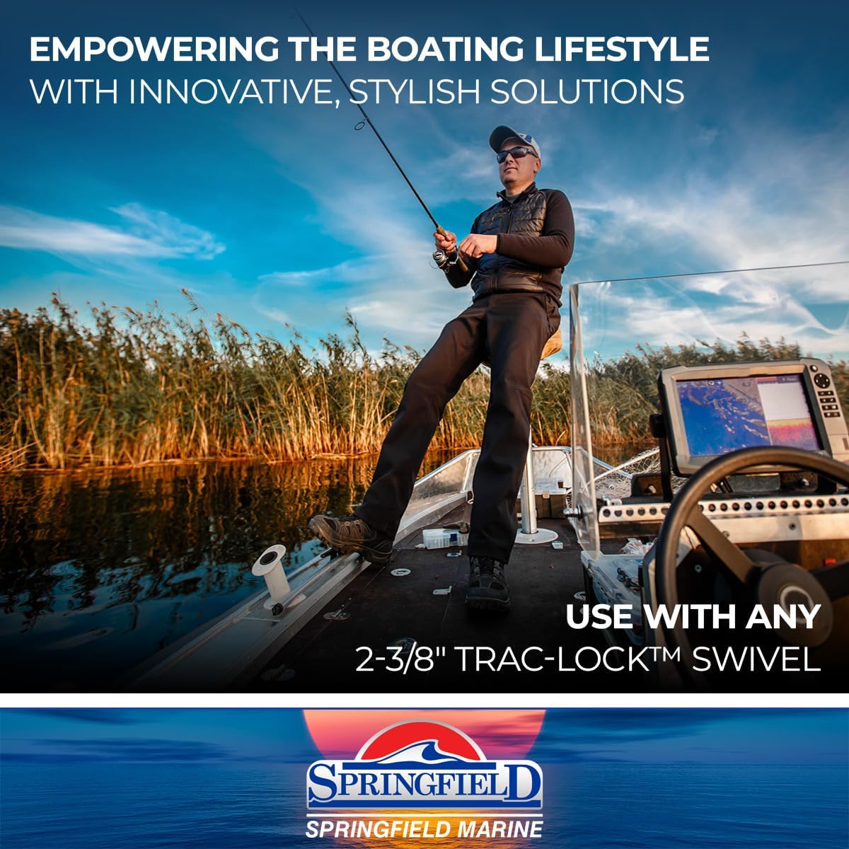 Springfield Marine 3300712 Plug-in Fixed Height Post - 12" Post Bulk,Grey