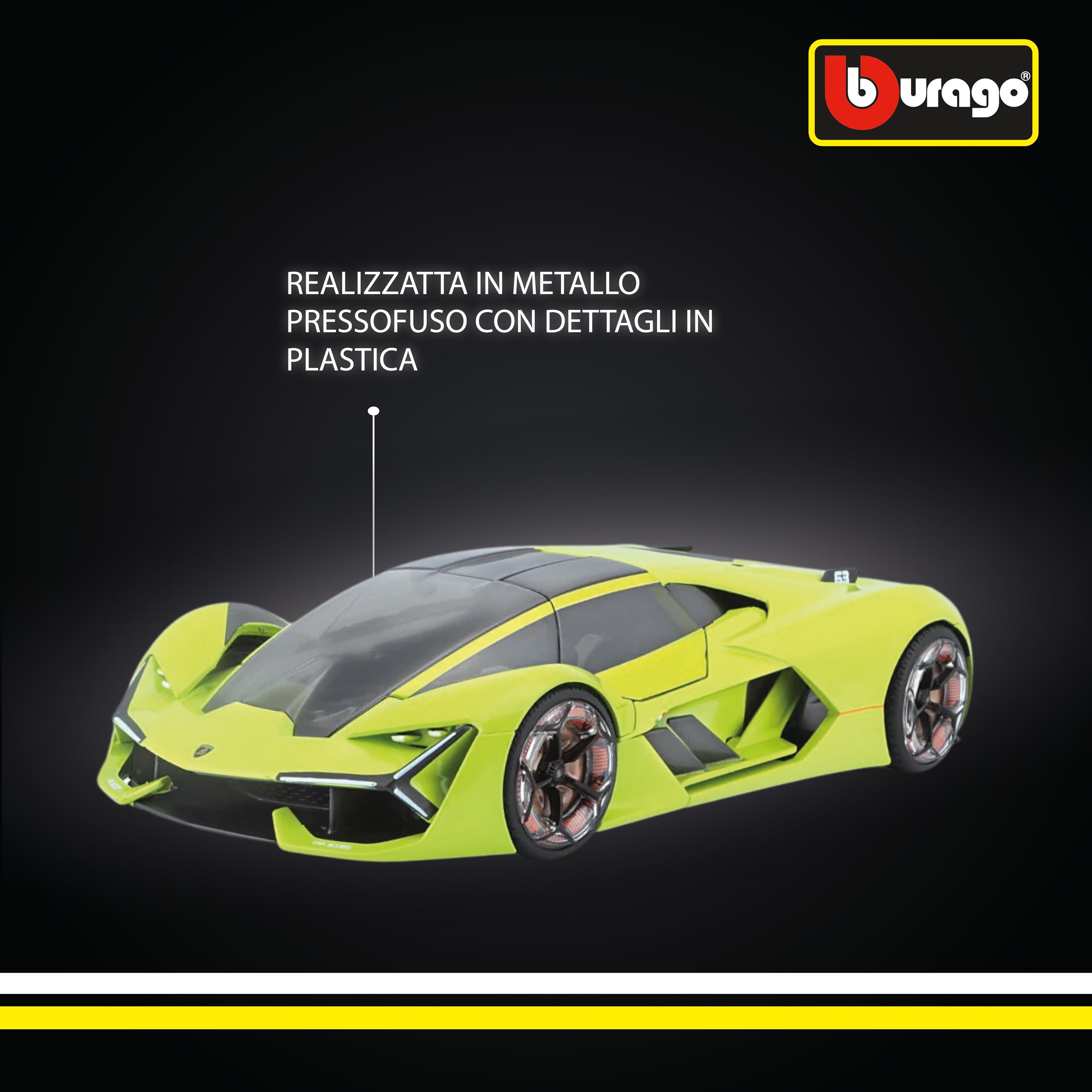 BBURAGO Lamborghini Terzo Millennio 1:24 Modellino Auto Scala, Licenza Ufficiale