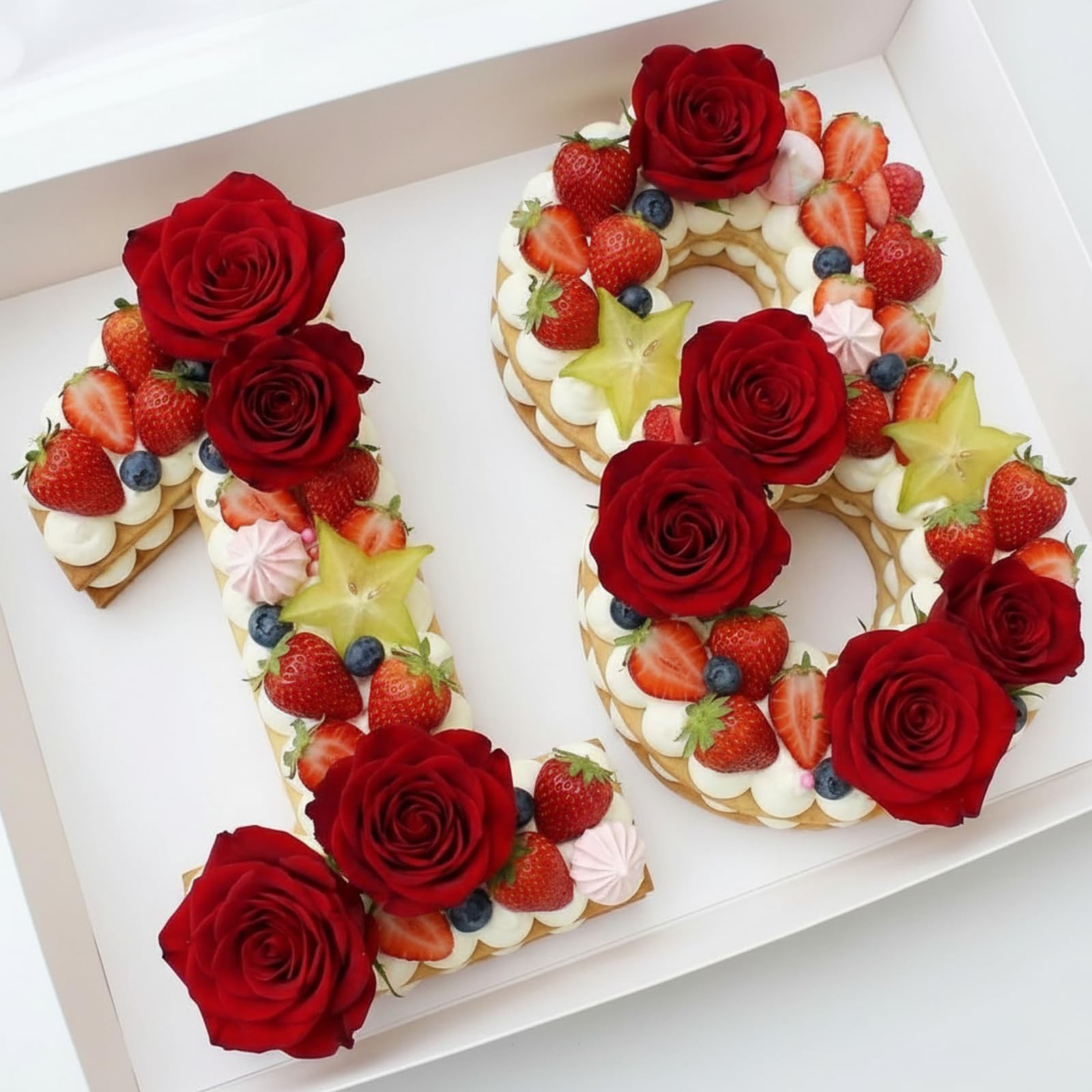 Molde de Número 18 para Pastel - Bandeja de Silicona y Lata para Tartas Grandes - Suministros de Hornear para Aniversario y Cumpleaños