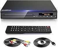 MAITE Region Free DVD Player for TV - HDMI 1080p Output, USB Playback, Mic Input, NTSC/PAL, Includes Cables & Remote