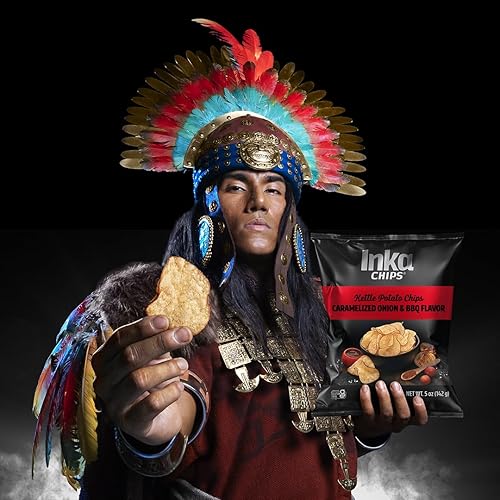 Miniatura 5 de Inka Crops Patatas fritas Kettle Cebolla caramelizada y barbacoa 5 oz (paquete de 6)