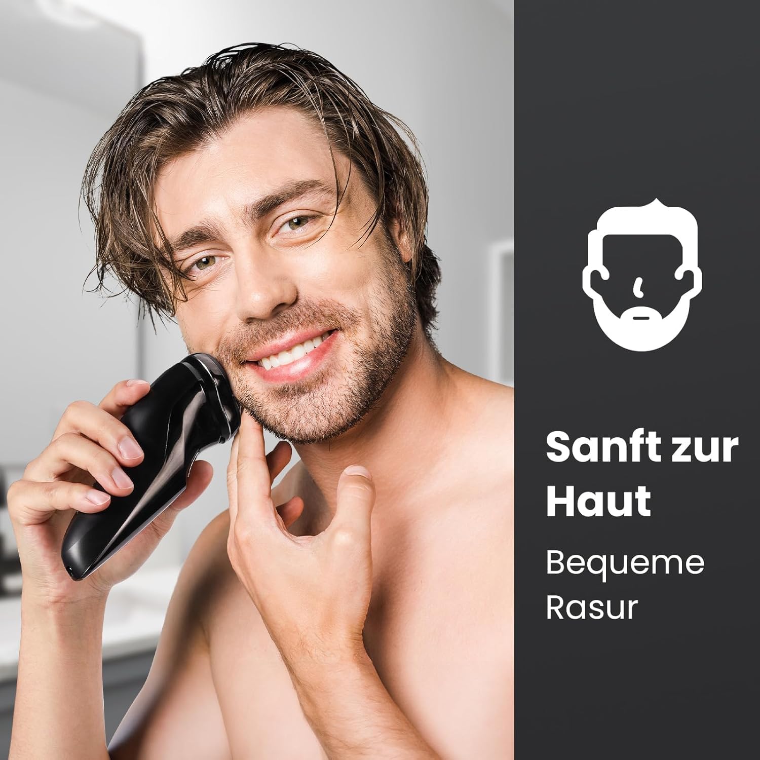 Oryzom Rasoir Électrique V1 Pro – Rasoir 4D Homme avec Tondeuse Intégrée, Rasage Visage & Corps, Etanche