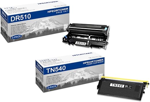 1 PK DR510 Drum & 1 PK TN540 Toner Cartridge Compatible DR510 TN540 Replacement for Brother DCP-8020 DCP-8025D HL-1850 HL-5040 HL-5050 HL-5140 MFC-8120 MFC-8220 MFC-8420 MFC-8440 Printer