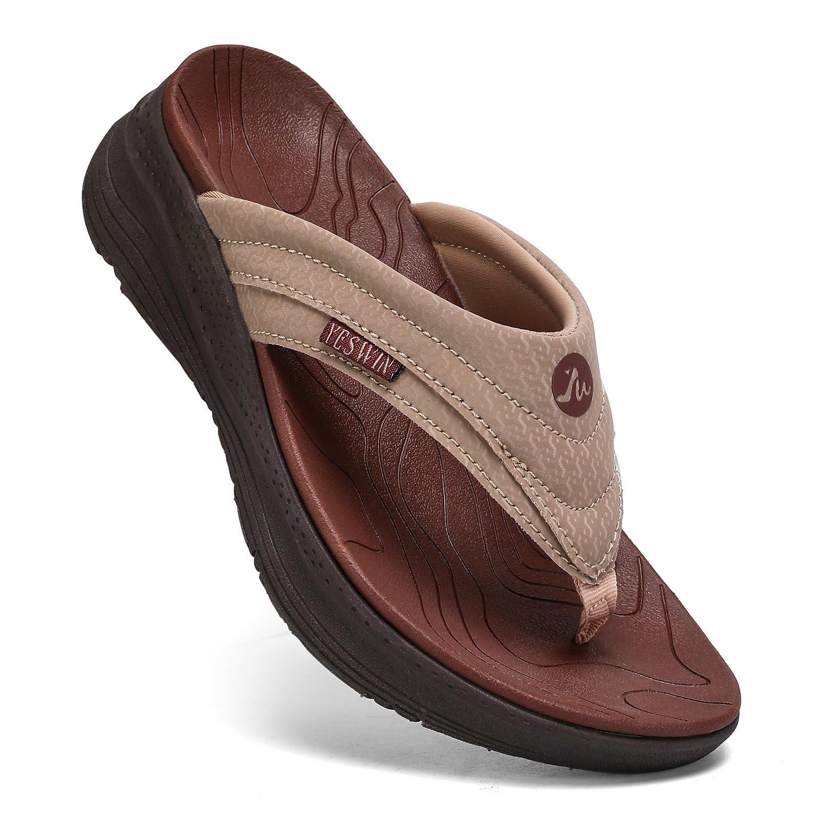 Women's Orthotic Platform Flip Flop with Arch Support Ladies Comfortable Recovery Walking Thong Sandals Slip On Indoor Outdoor for Summer Beach