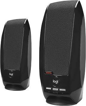 Logitech S150 USB Stereo Hoparlör, 2.0, İnce ve Hafif Tasarım, Kompakt ve Taşınabilir, Kolay Ses Kontrolleri, LED Işıklı Gösterge, Sessize Alma Düğmesi, 2 W, Siyah