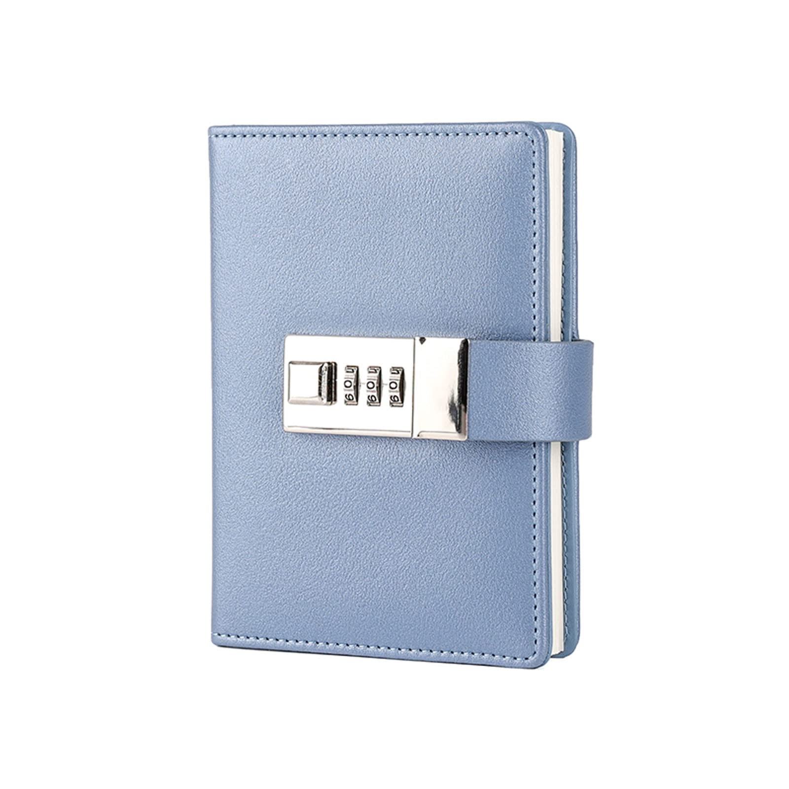 Cuaderno de Notas con candado, Cuaderno de Escritura de Cuero sintético con candado, tamaño A7, 96 hojas/192 páginas, Diario de Estudiante versátil y Elegante.