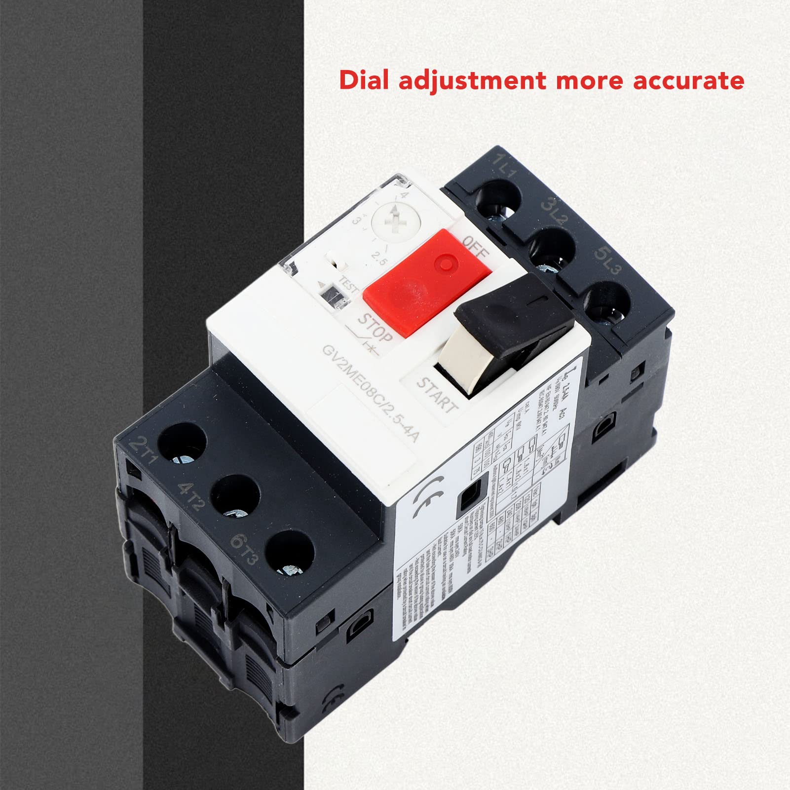 Disjoncteur Moteur Protection contre les Courts-circuits contre les Surcharges Commutateur de Protection du Démarreur AC690V 35mm Montage sur Rail Bouton Poussoir (GV2-ME08C 2.5-4A)