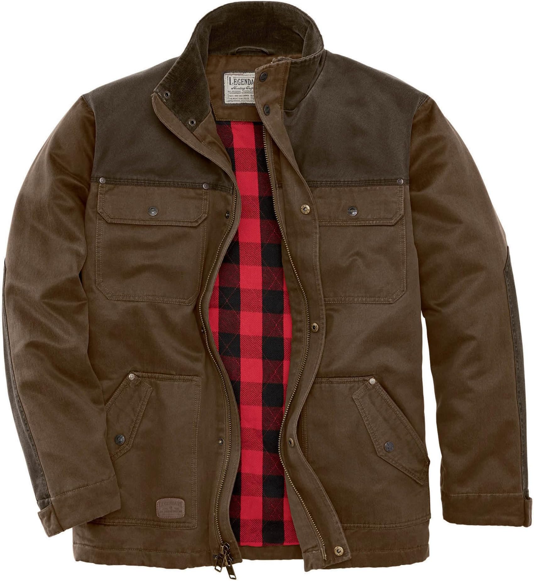 Legendary Whitetails mens Barn Chore Coat Vintage Work Jacket Waxed Cotton Water Resistant