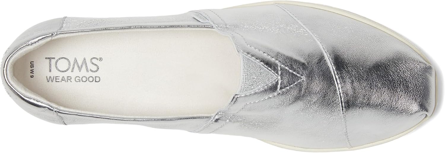 Toms Women's Alpargata Plus, Silver, 8 Medium - Image 2