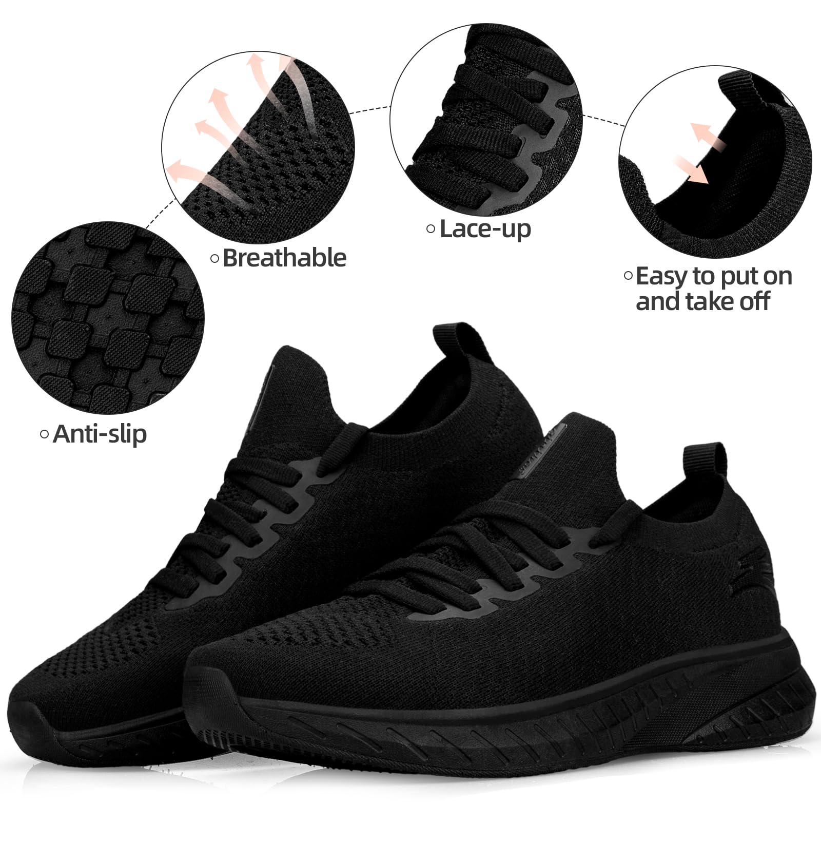 Puweco Scarpe Donna Running Sneakers Comode Tennis Leggero e Traspirante Tempo Libero Fitness Palestra Scarpe