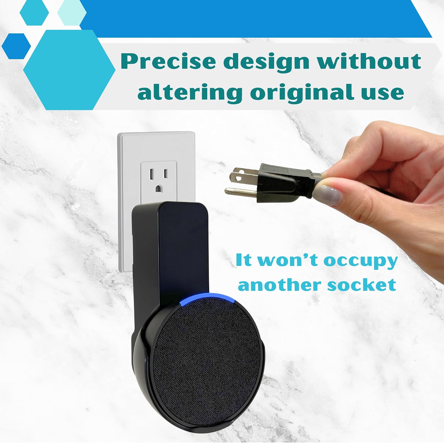 Sintron Smart Home Speaker Wall Mount for Google & Pop (Black) image 5