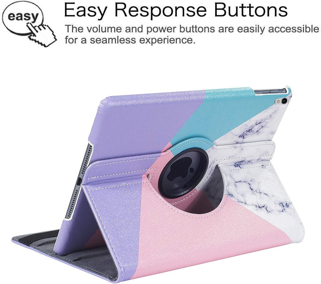 Hsxfl Rotating Case for iPad Air 3 Case 2019(3rd Gen)/iPad Pro 10.5 2017 Case- 360 Degree Rotating Adjustable Multiple Stand Smart Cover Case with Auto Sleep Wake for Apple iPad 10.5" 2019