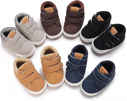 Miniatura 6 de SOFMUO Zapatos deportivos para bebés, niños y niñas, de piel sintética, antideslizantes, suela de goma suave, botines de vestir para niños pequeños
