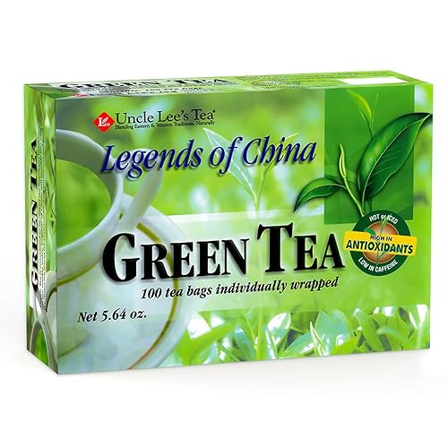 Uncle Lees Organic Legends of China bolsas de té verde 100 natural de primera calidad sabor fresco puede calmar la tos disfruta con miel té caliente